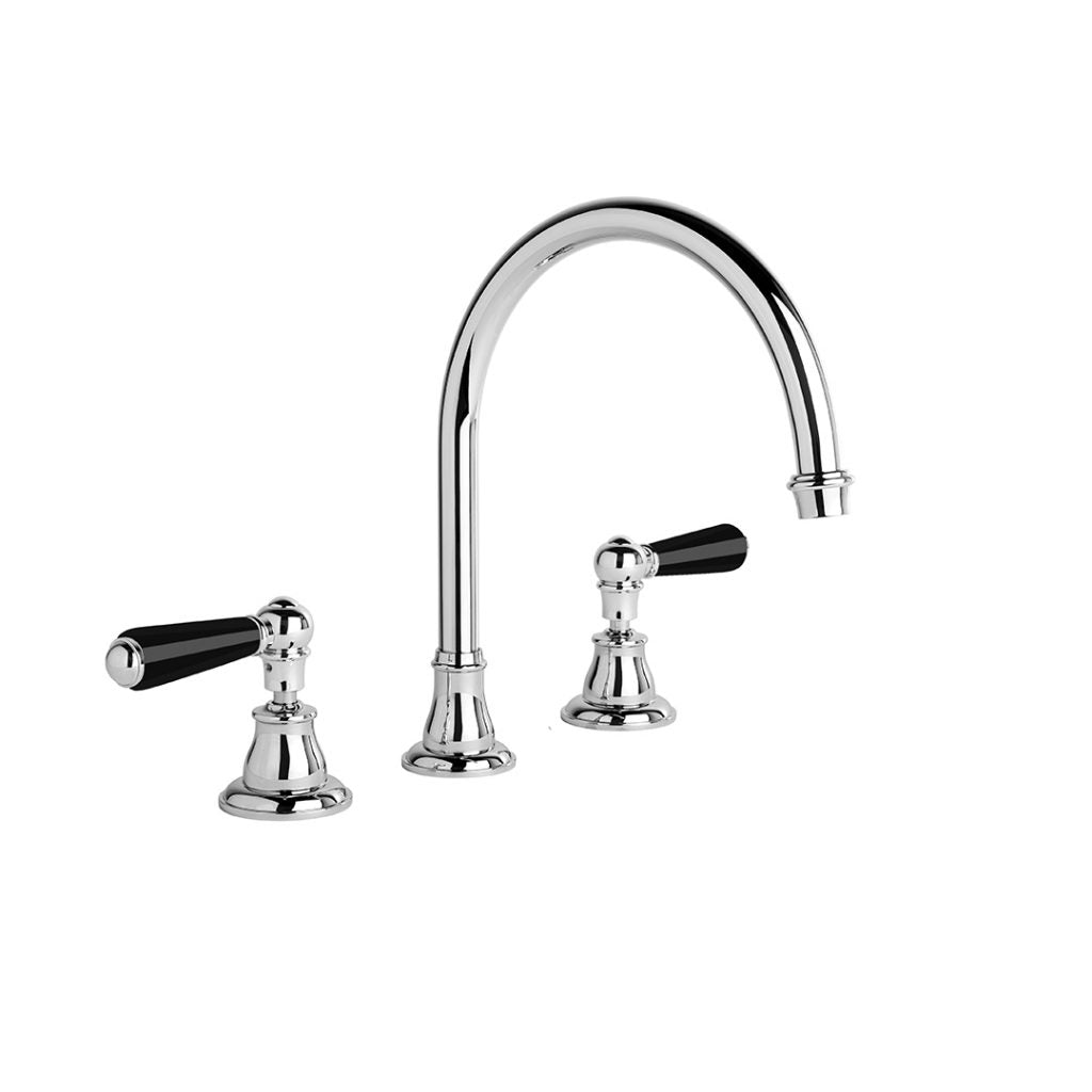 Neu England Spa Set with Swivel Spout (Black Lever)