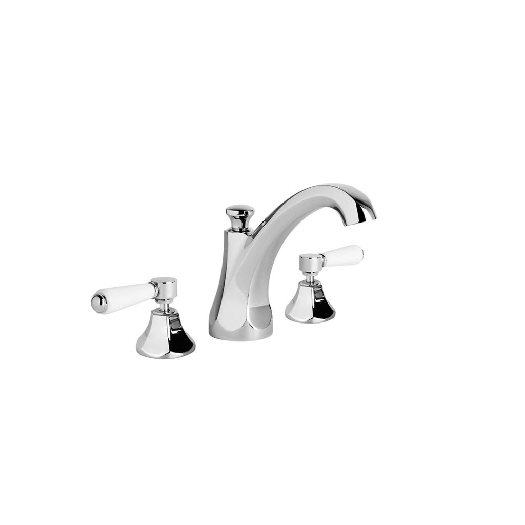 With White Porcelain Lever Taps
