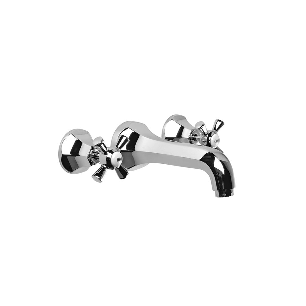 Brodware Classique Wall Basin Set (Chrome) with Cross Handles