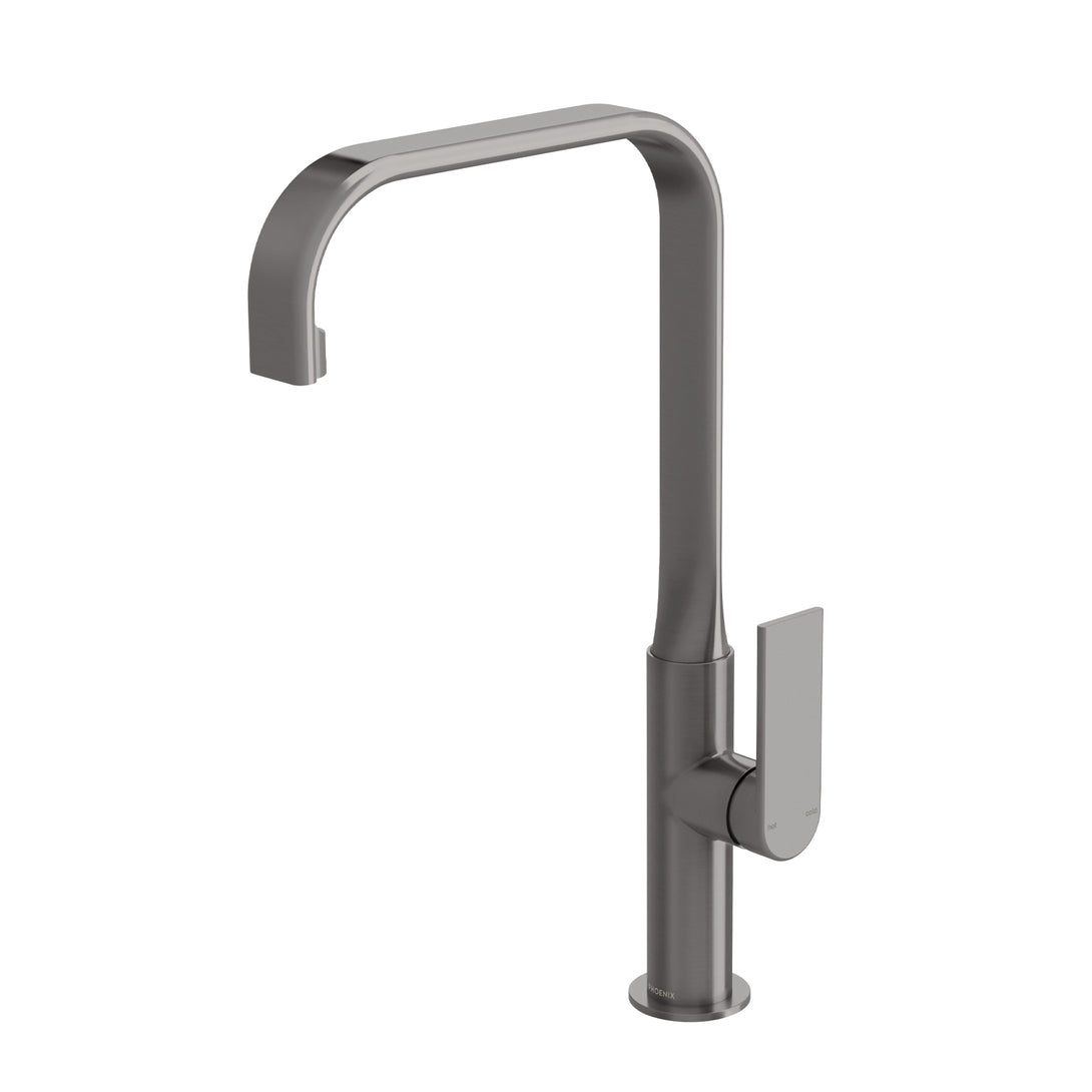 Teel Sink Mixer 200mm Squareline (Brushed Carbon)