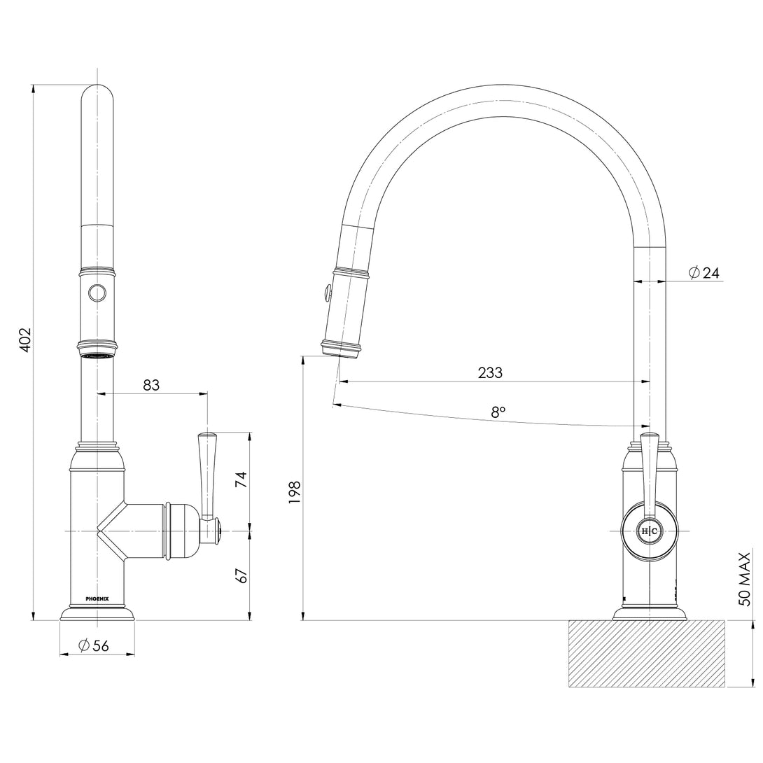 Specification Line drawing