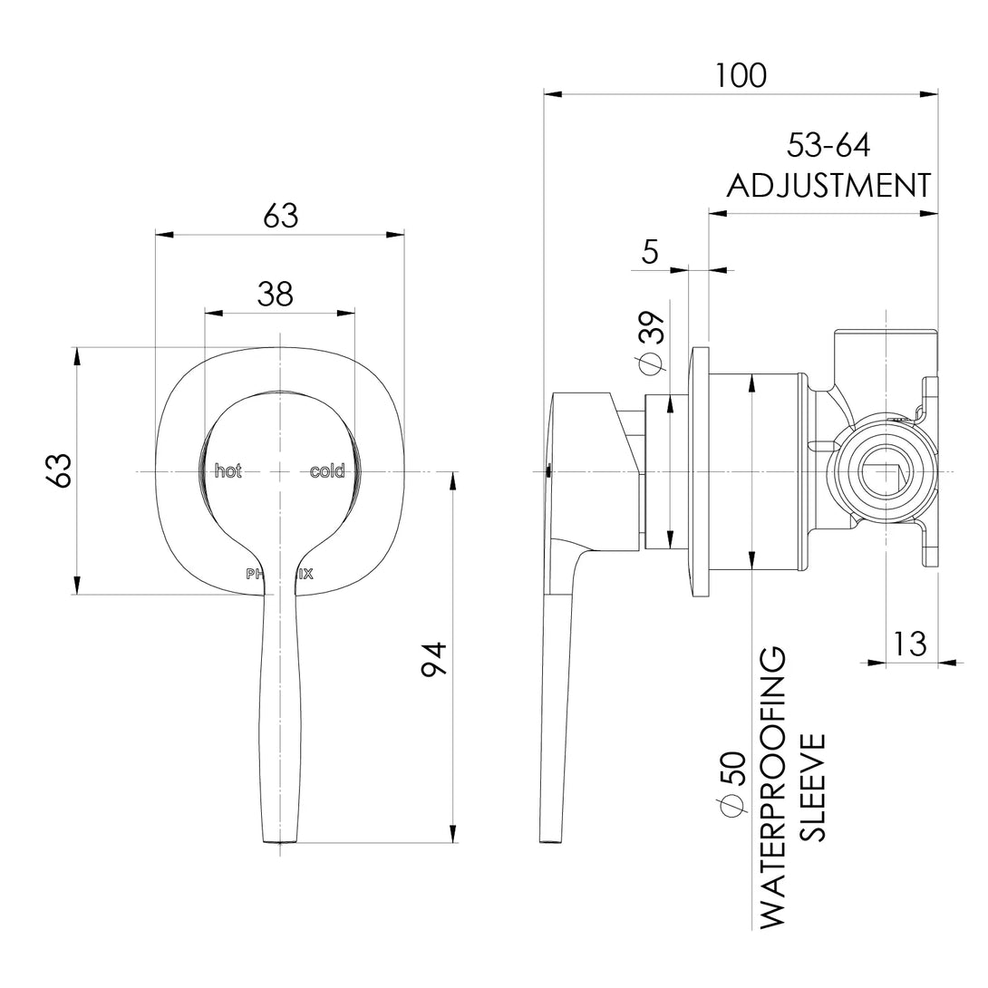 Specification Line Drawing