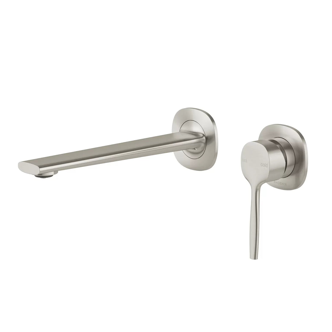 Vask SwitchMix Wall Basin/Bath Mixer Pin Down Lead Free in Brushed Nickel