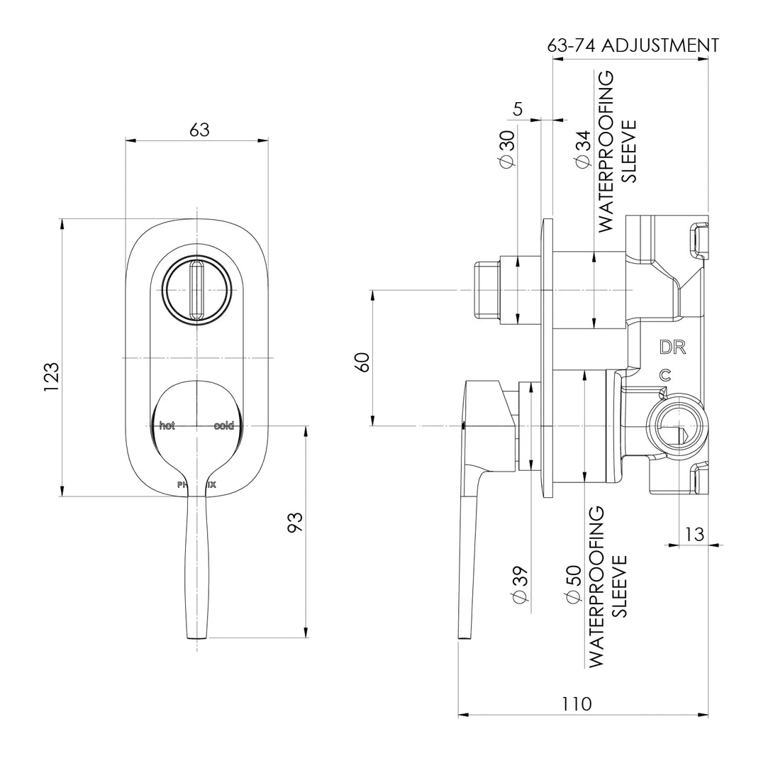 Specification Line Drawing