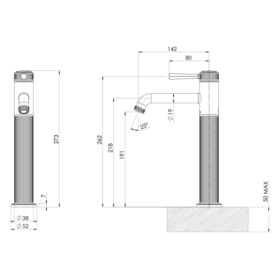 Specification Line drawing