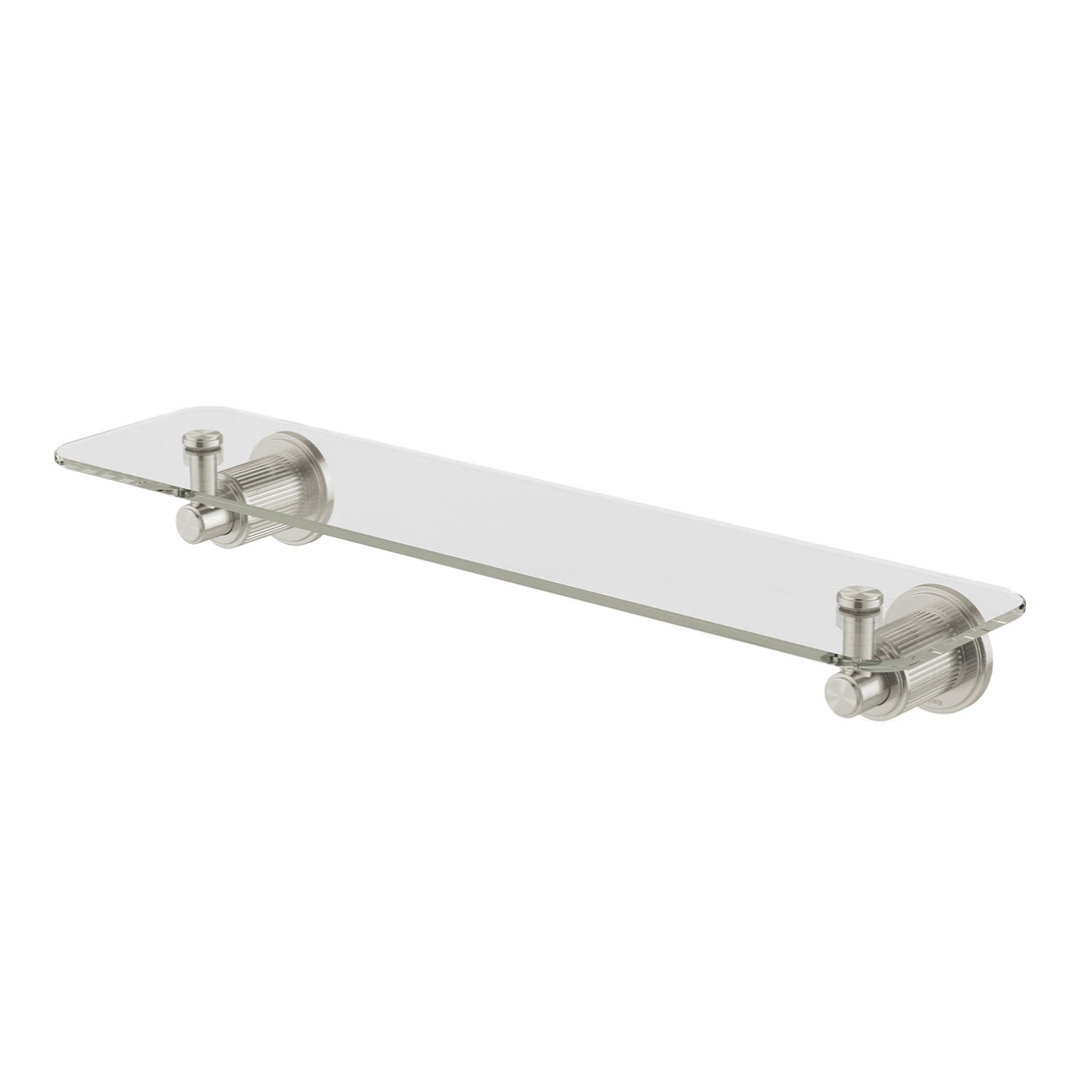 Wiltern Glass Shelf 450mm (Brushed NIckel)