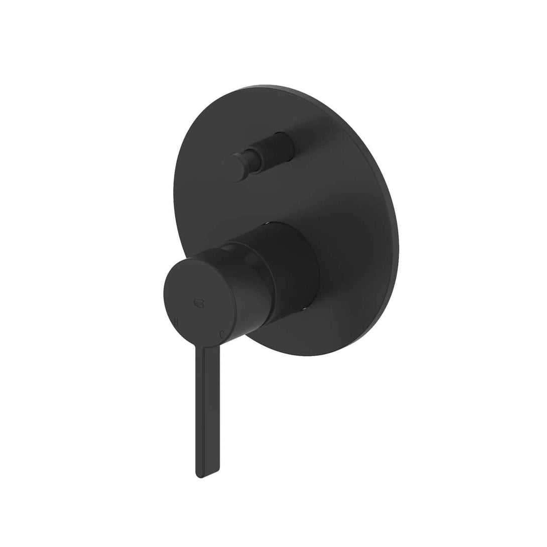 Glint Shower/Wall Mixer with Diverter  in Matte Black