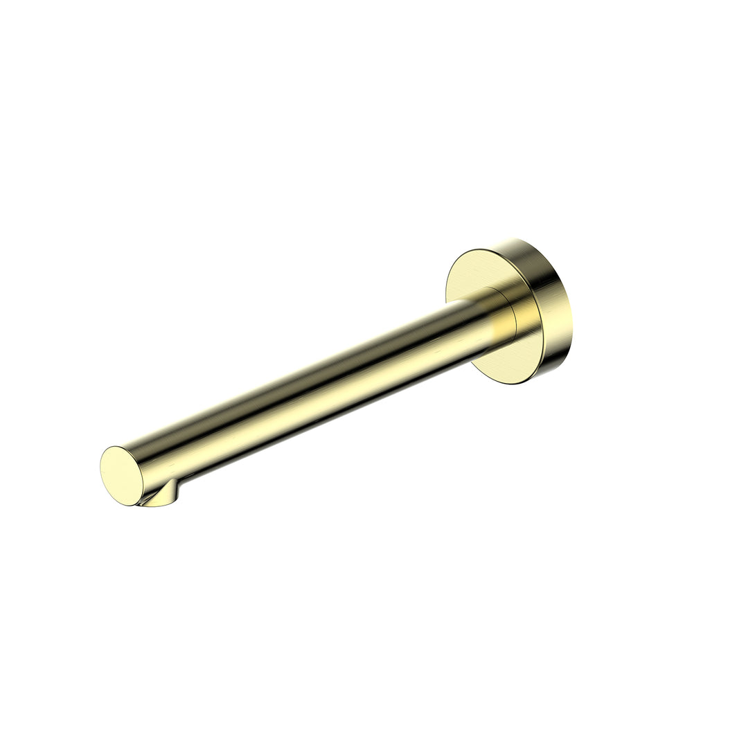 Mika Wall Bath Spout in Brushed Brass