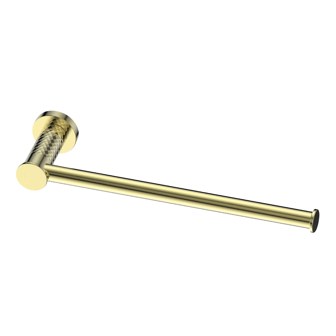 Reflect Hand Towel Holder in Brushed Brass