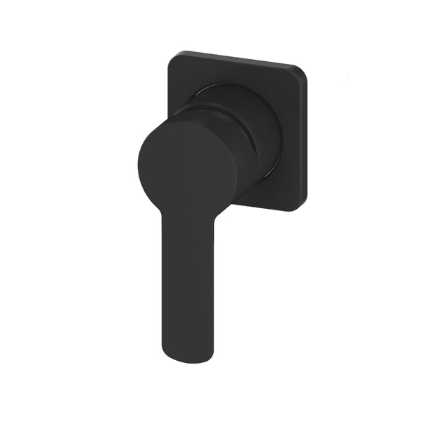 Astro II Shower/Wall Mixer Square Plate in Matte Black