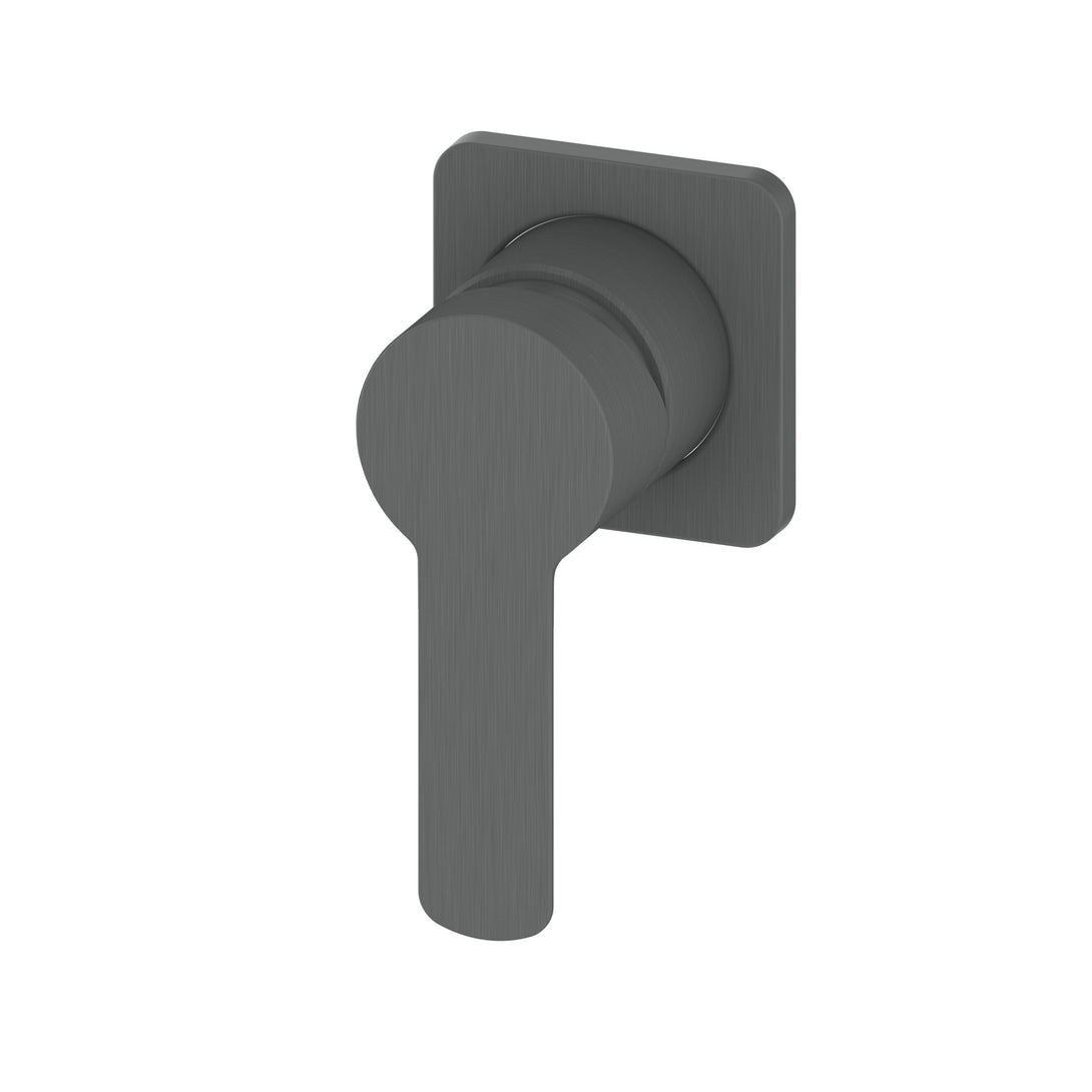 Astro II Shower/Wall Mixer Square Plate in Gun Metal