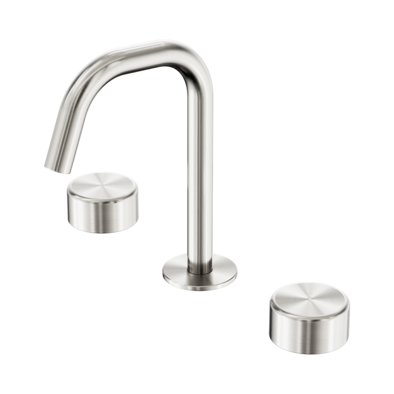Serenity Basin Set Edge Spout with Metal Handle (Brushed Nickel)