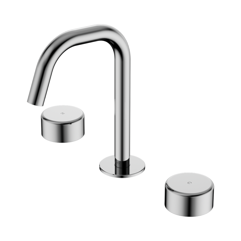 Serenity Basin Set Edge Spout with Metal Handle (Chrome)