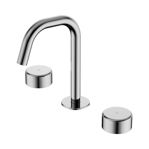 Serenity Basin Set Edge Spout with Metal Handle (Chrome)