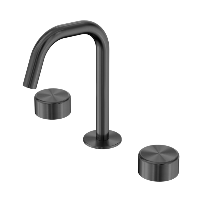 Serenity Basin Set Edge Spout with Metal Handle (Gun Metal)