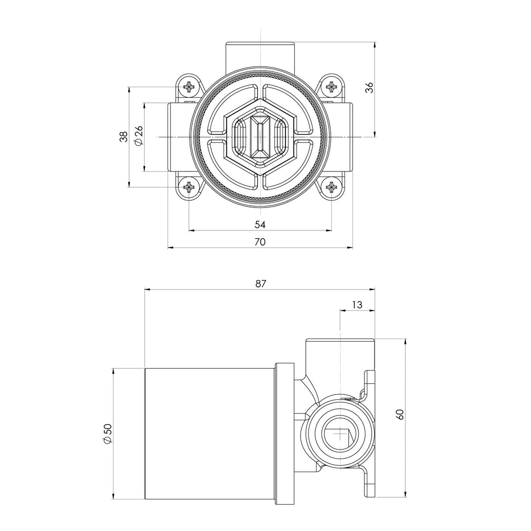 Specification line drawing