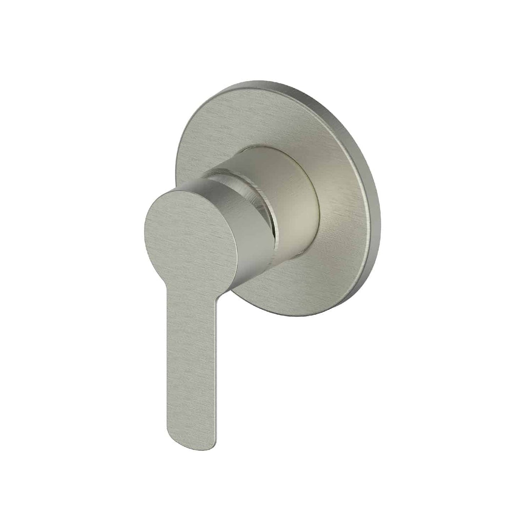 Astro II Shower/Wall Mixer Large Round Plate in Brushed Nickel
