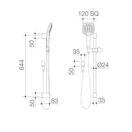 Specification line drawing