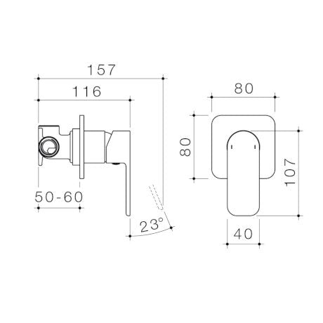 Specification line drawing