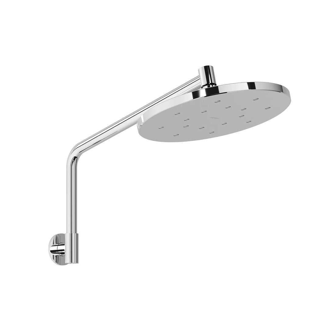 Ormond High Rise Shower Arm and Rose with LuxeXP in Chrome
