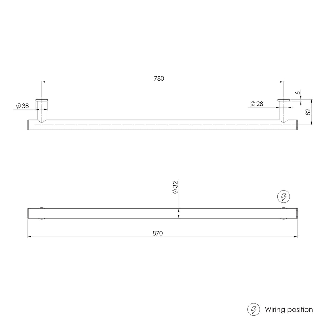 Specification Line Drawing (rail)