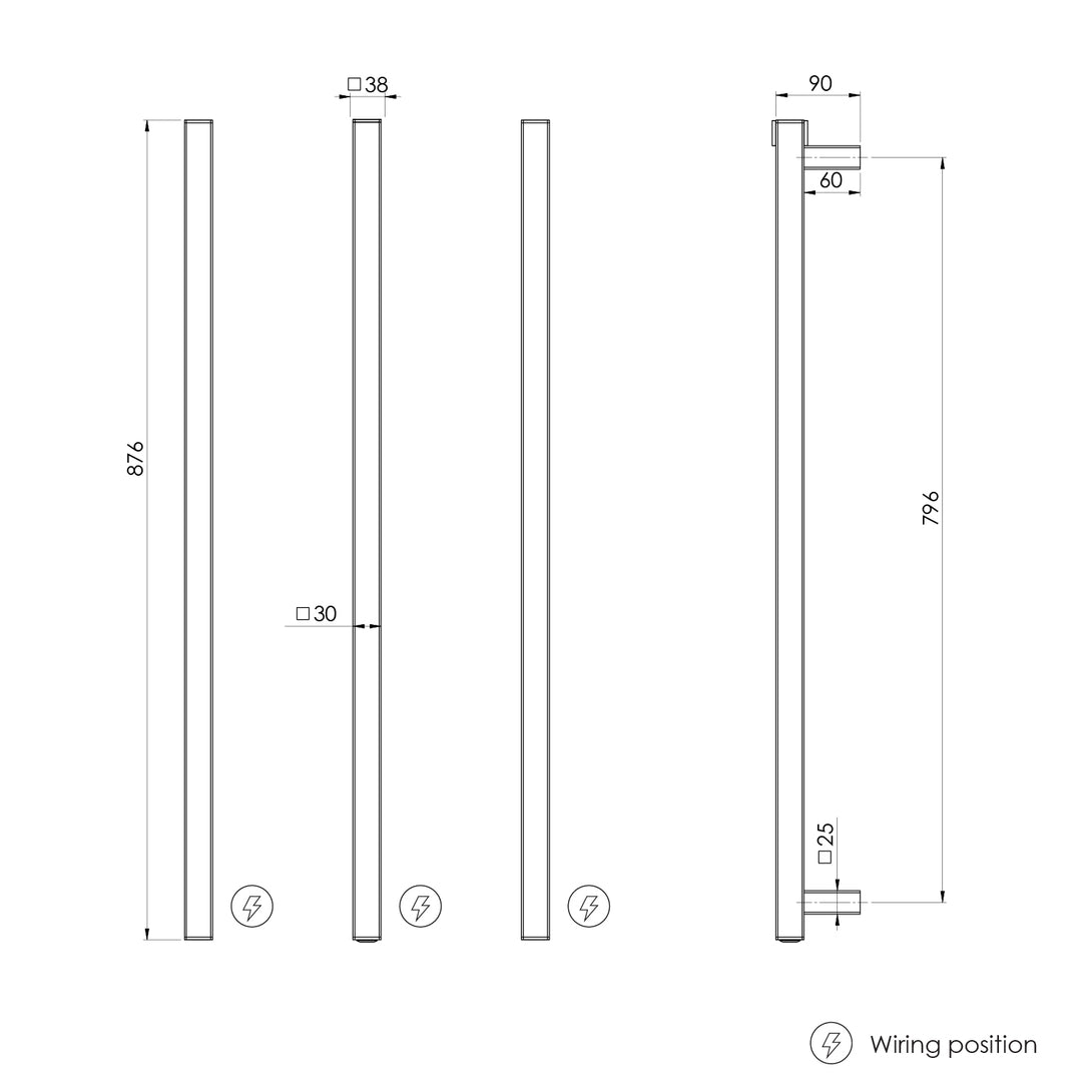 Specification line drawing