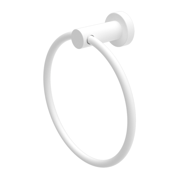 Mecca Hand Towel Ring (Matte White)