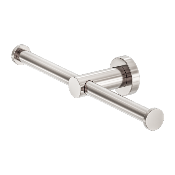 Mecca Double Toilet Roll Holder (Brushed Nickel)