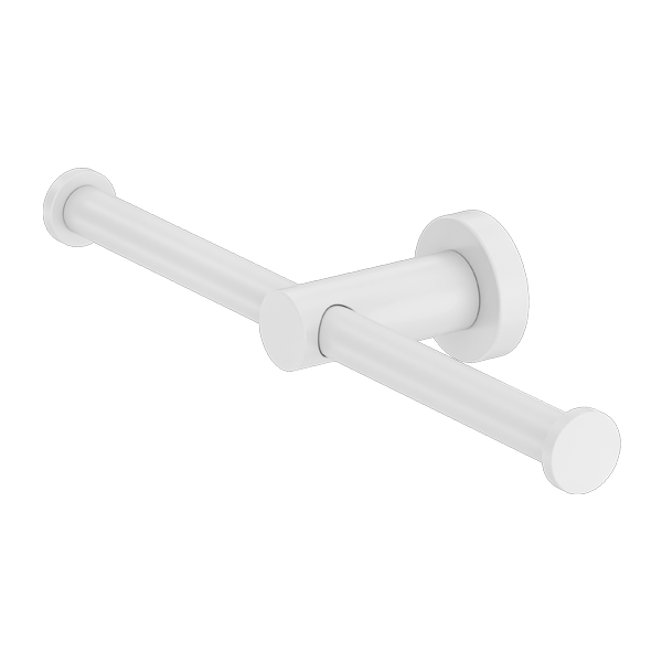 Mecca Double Toilet Roll Holder (Matte White)