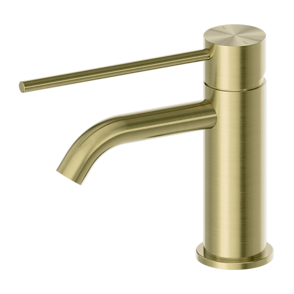 Mecca Basin Mixer (Brushed Gold) with extended Care lever