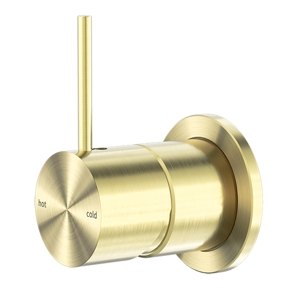 Mecca Shower Mixer Handle Up 60mm Plate (Brushed Gold)