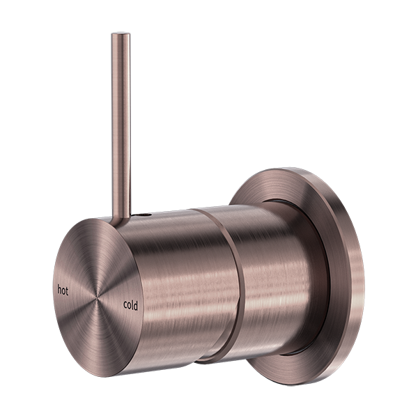 Mecca Shower Mixer Handle Up 60mm Plate (Brushed Bronze)