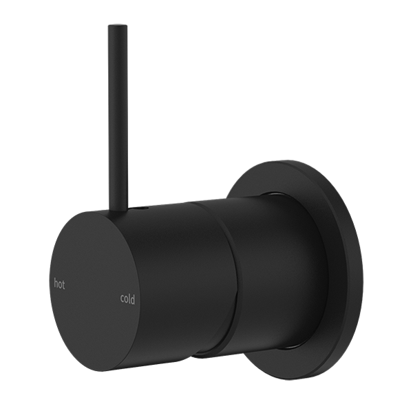 Mecca Shower Mixer Handle Up 60mm Plate (Matte Black)