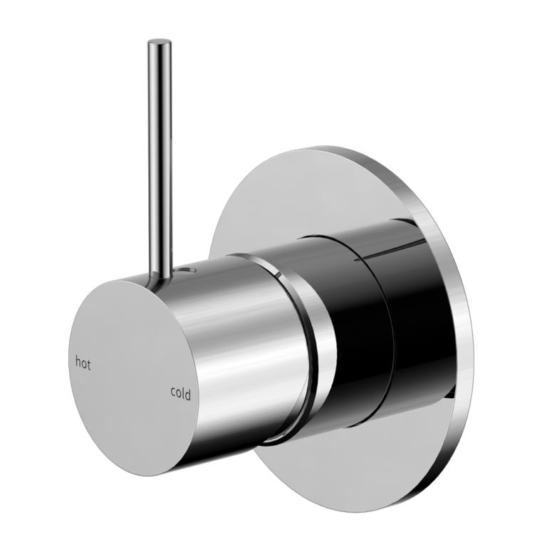 Mecca Shower Mixer Handle Up 80mm Plate (Chrome)