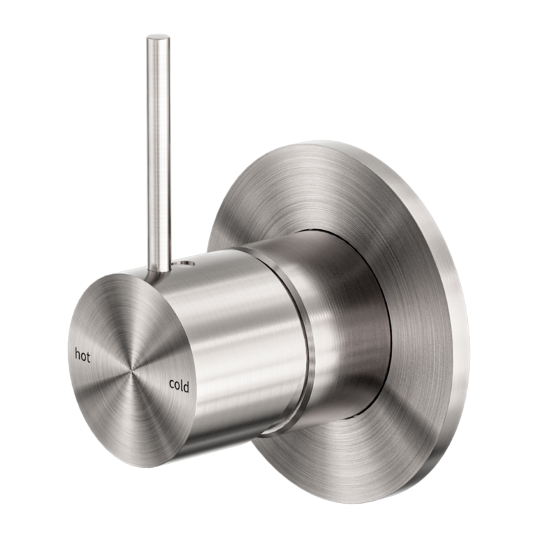 Mecca Shower Mixer Handle Up 80mm Plate (Brushed Nickel)