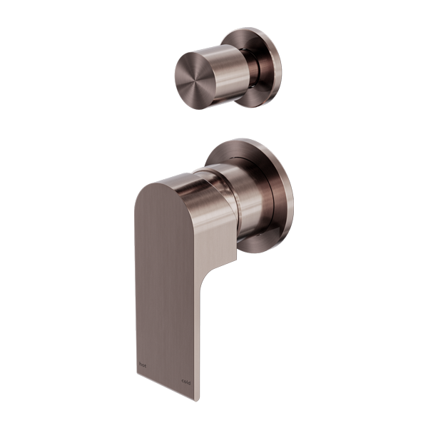 Bianca Shower Mixer with Divertor Separate Back Plate (Brushed Bronze)