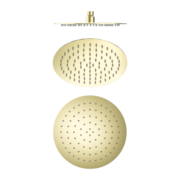 Nero 250mm Round Shower Rose (Brushed Gold)