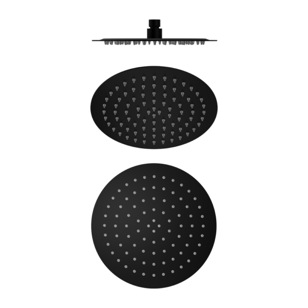 Nero 250mm Round Shower Rose (Matte Black)