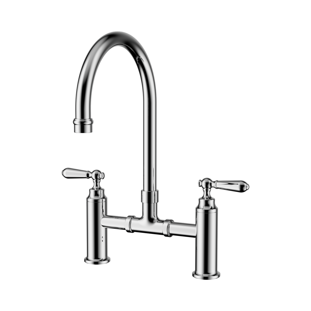 York Exposed Kitchen Mixer Sink Bridge Set (Chrome)