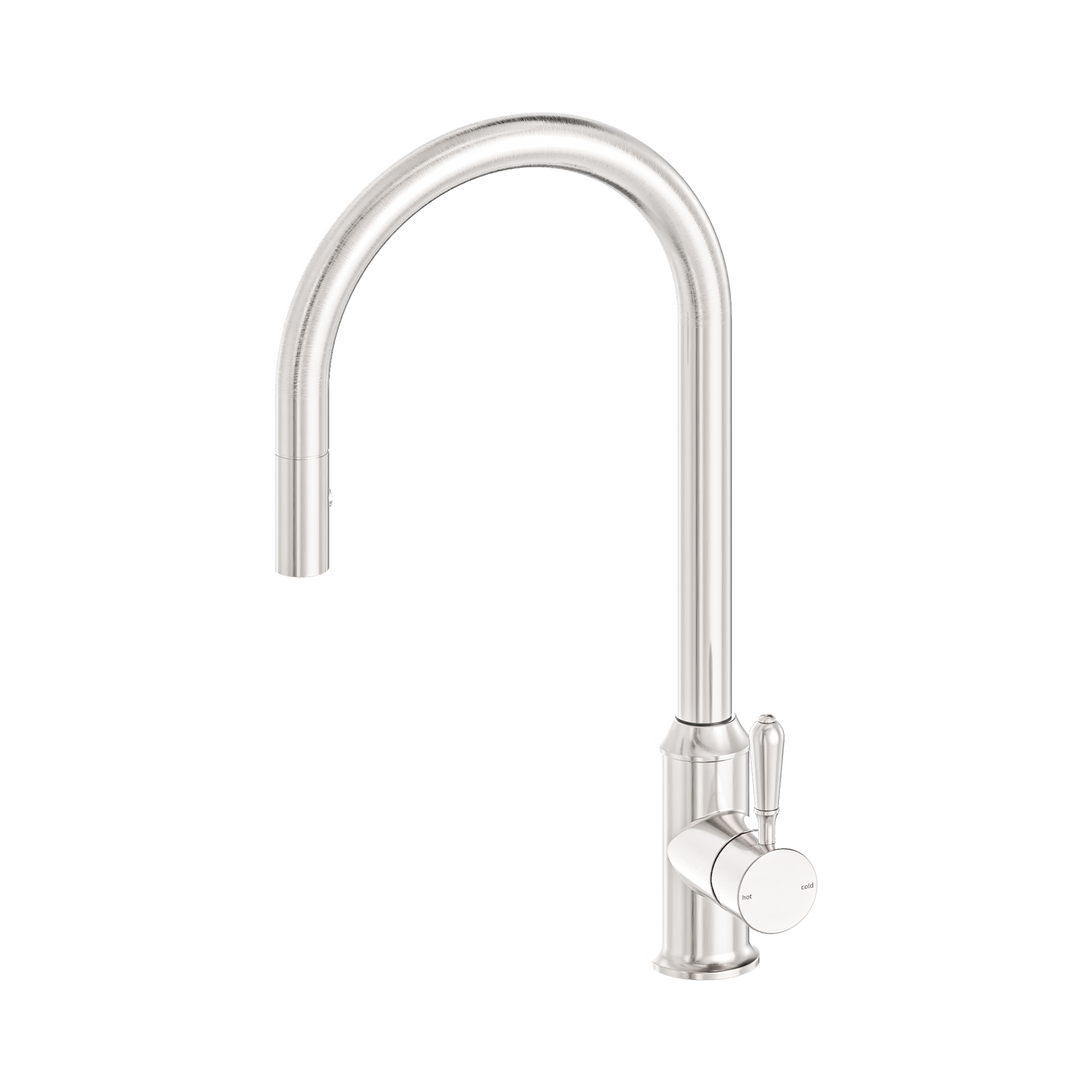 York Kitchen Sink Mixer with Pullout Veggie Spray (Brushed Nickel)