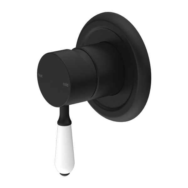 York Wall Mixer with White Lever