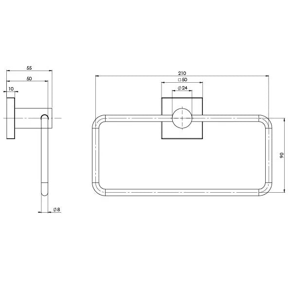 Specification line drawing