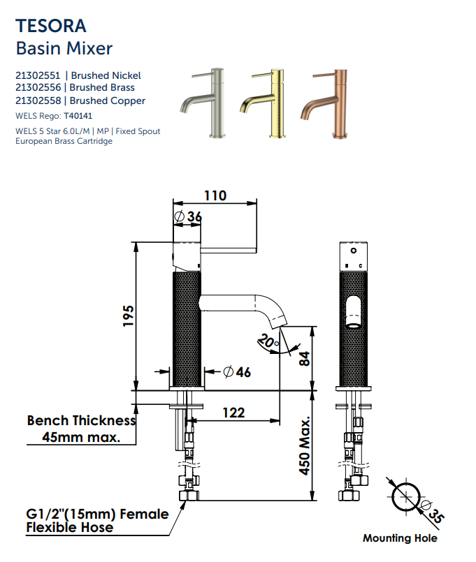 Specification Line Drawing