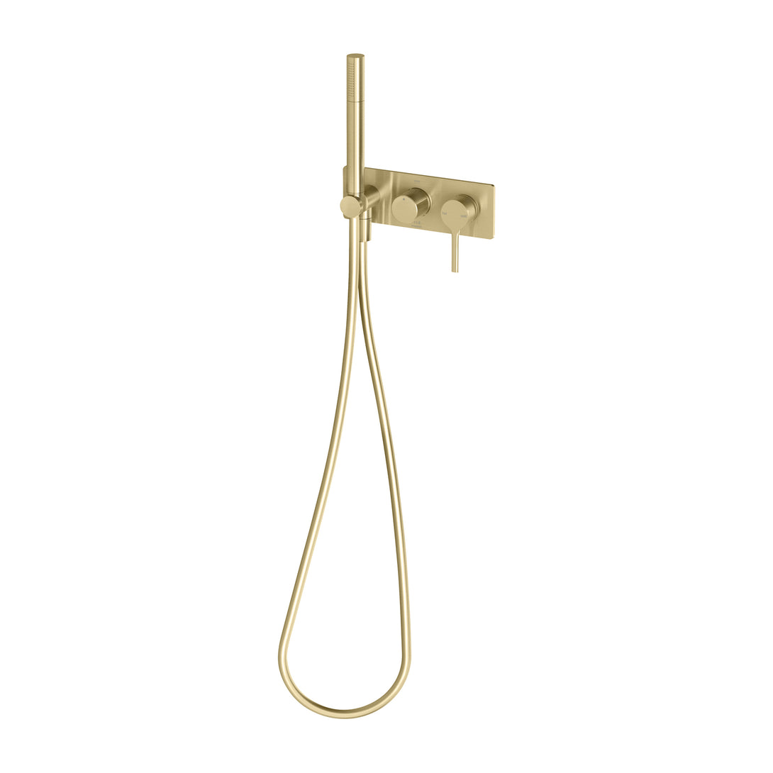 Vivid Slimline Oval Wall Shower System (Brushed Gold)