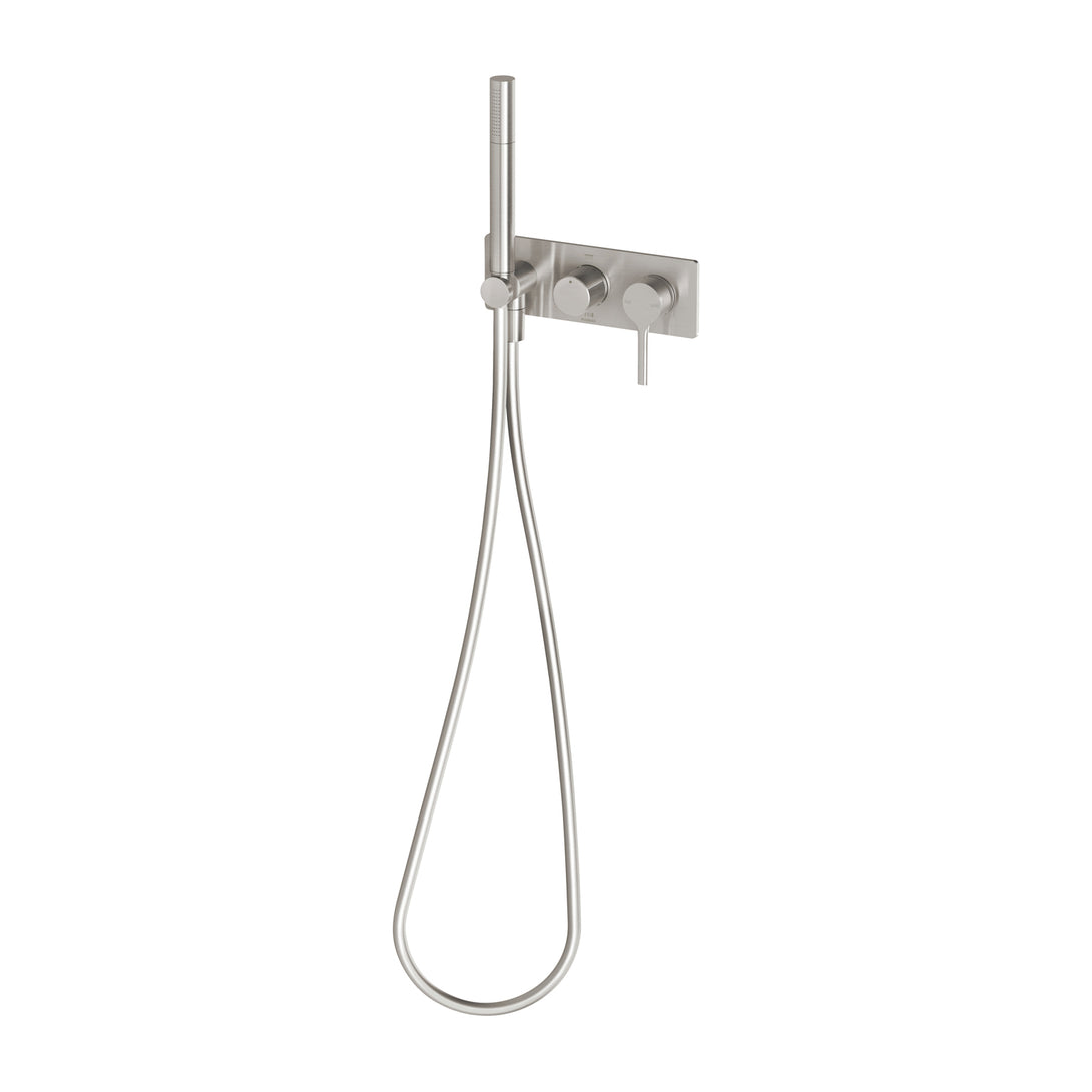Vivid Slimline Oval Wall Shower System (Brushed Nickel)