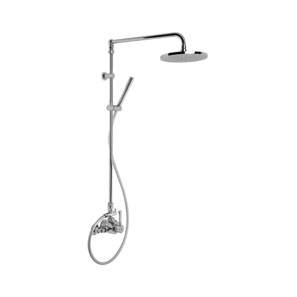 Industrica Shower Set Exposed with 225mm Rose, Hand Shower and Diverter (Chrome)