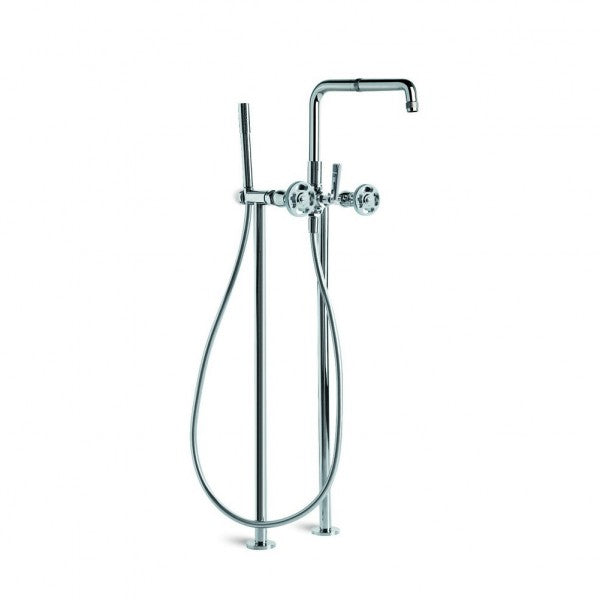 Industrica Bath/Handshower Diverter Set with Stand Pipes (Chrome)