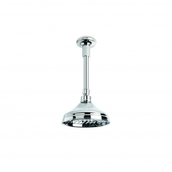 England 150mm Shower Rose with 150mm Ceiling Dropper (Chrome)