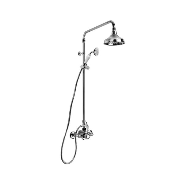 Neu England Shower Mixer Exposed with 150mm Rose, Hand Shower and Diverter (Levers) (Chrome)