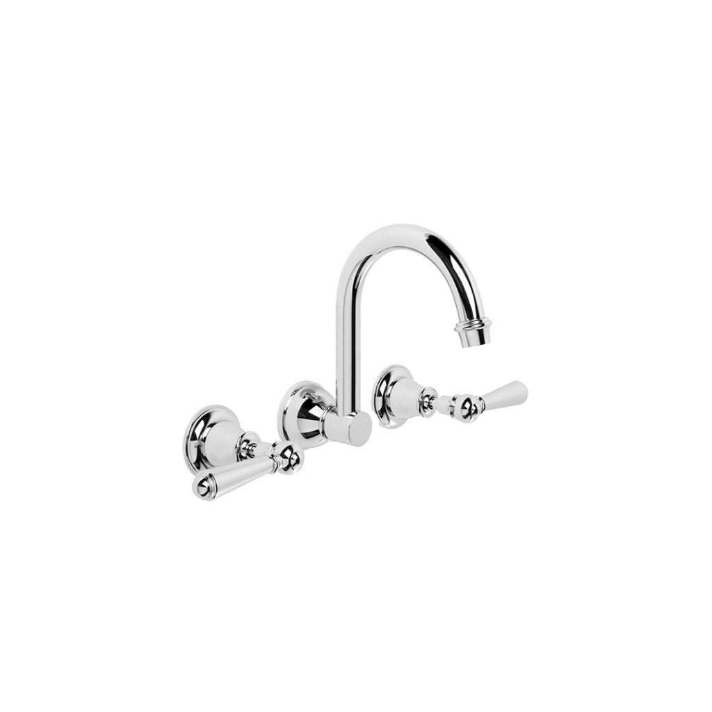 Neu England Wall Basin Set with 190mm Swivel Spout (Chrome) (Flow Control)